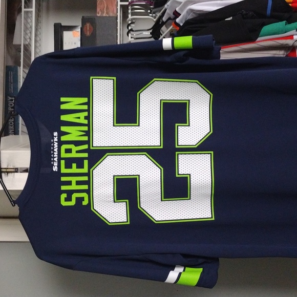 Seattle Seahawks NFL Richard Sherman Large Men's Jersey Tee Shirt - Picture 4 of 5